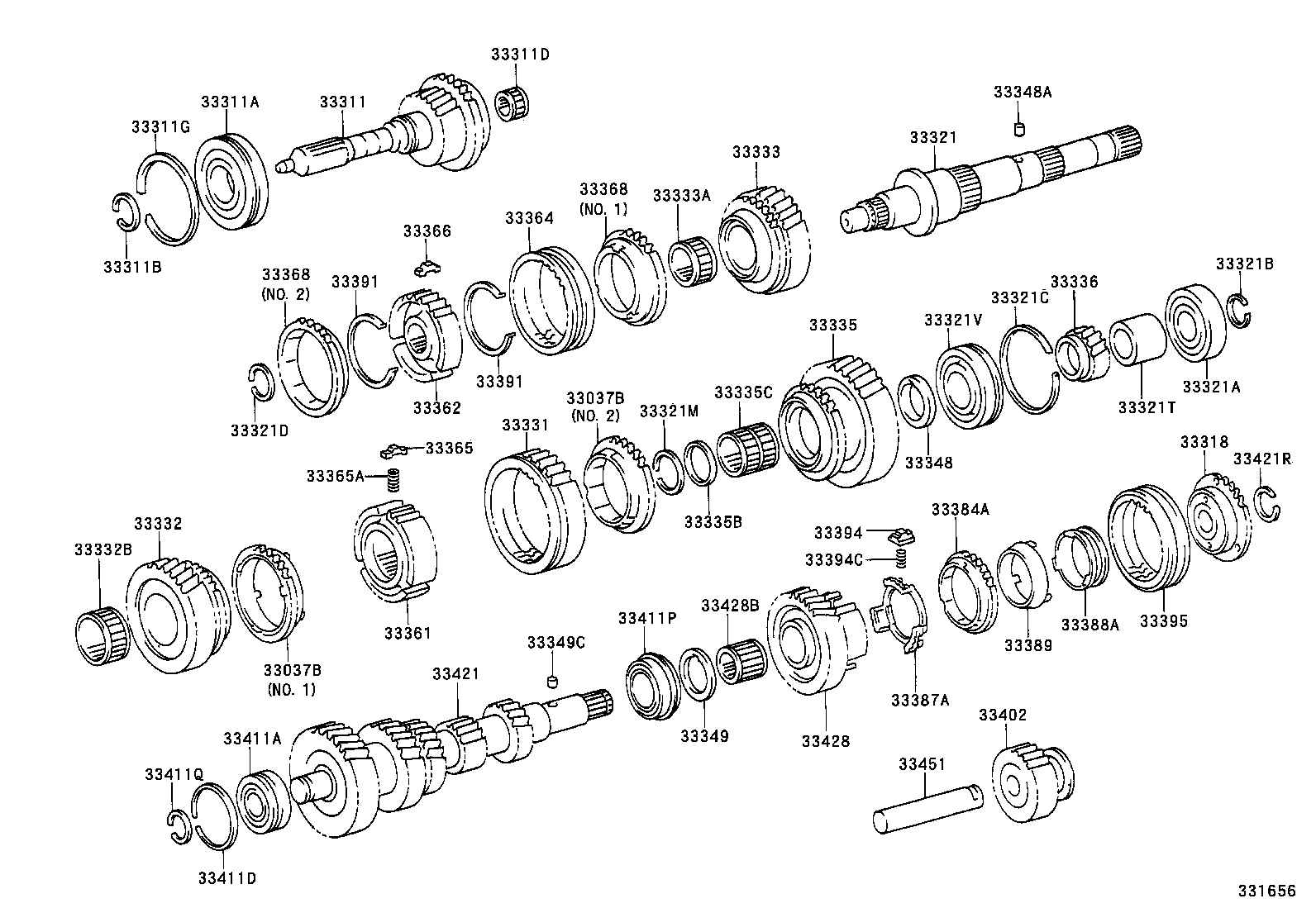 33032-60110 GEAR, 1ST product image