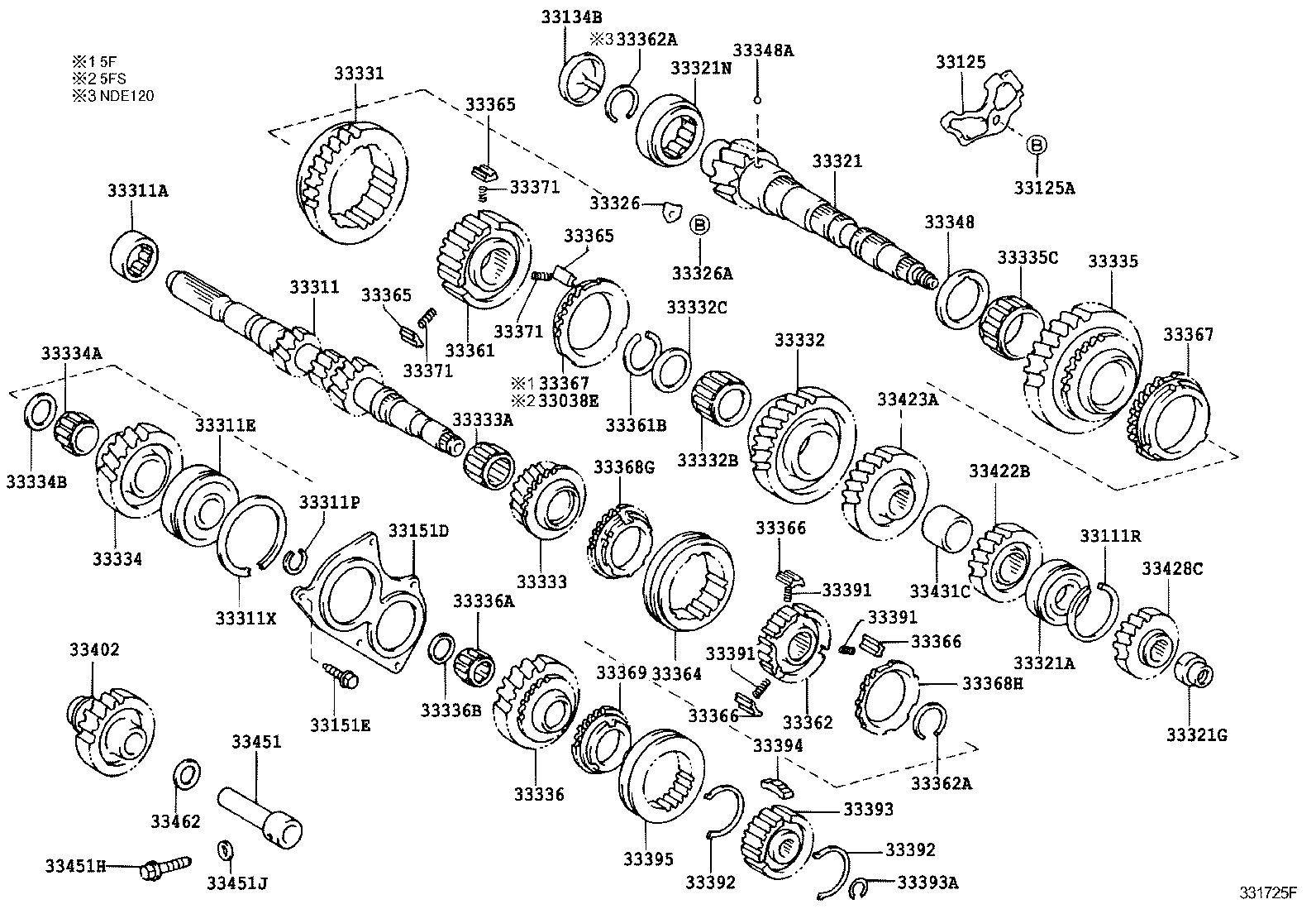 33036-05010 GEAR, 5TH product image
