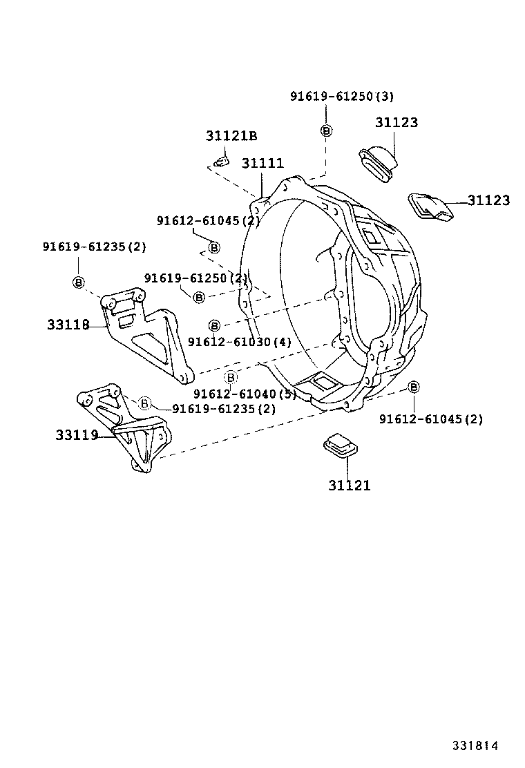 33017-36040 RETAINER, OUTPUT SHAFT REAR BEARING(MTM) product image