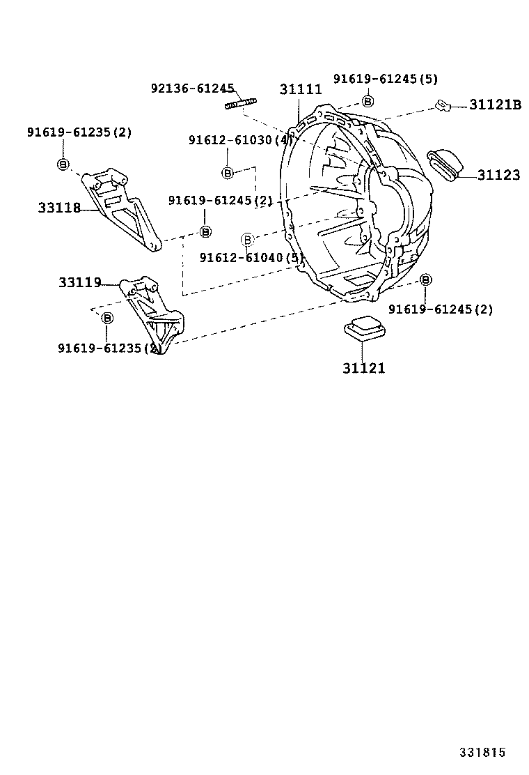 33017-36040 RETAINER, OUTPUT SHAFT REAR BEARING(MTM) product image
