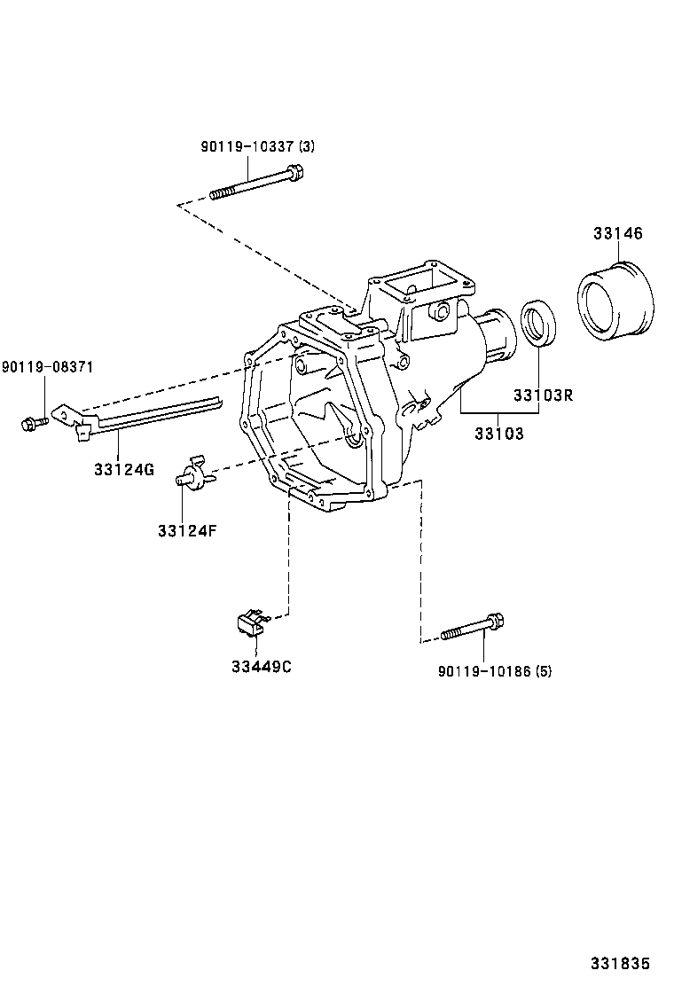 33103-26080 HOUSING SUB-ASSY, EXTENSION(MTM) product image