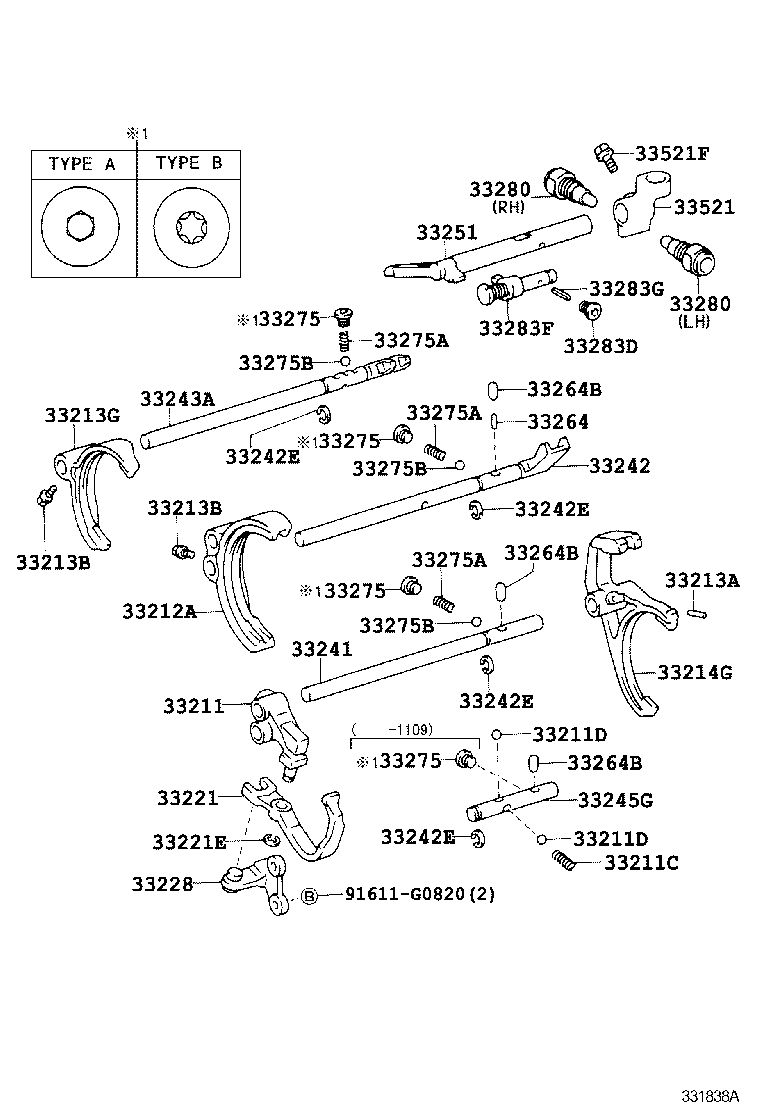 33251-30101 LEVER, SHIFT & SELECT product image