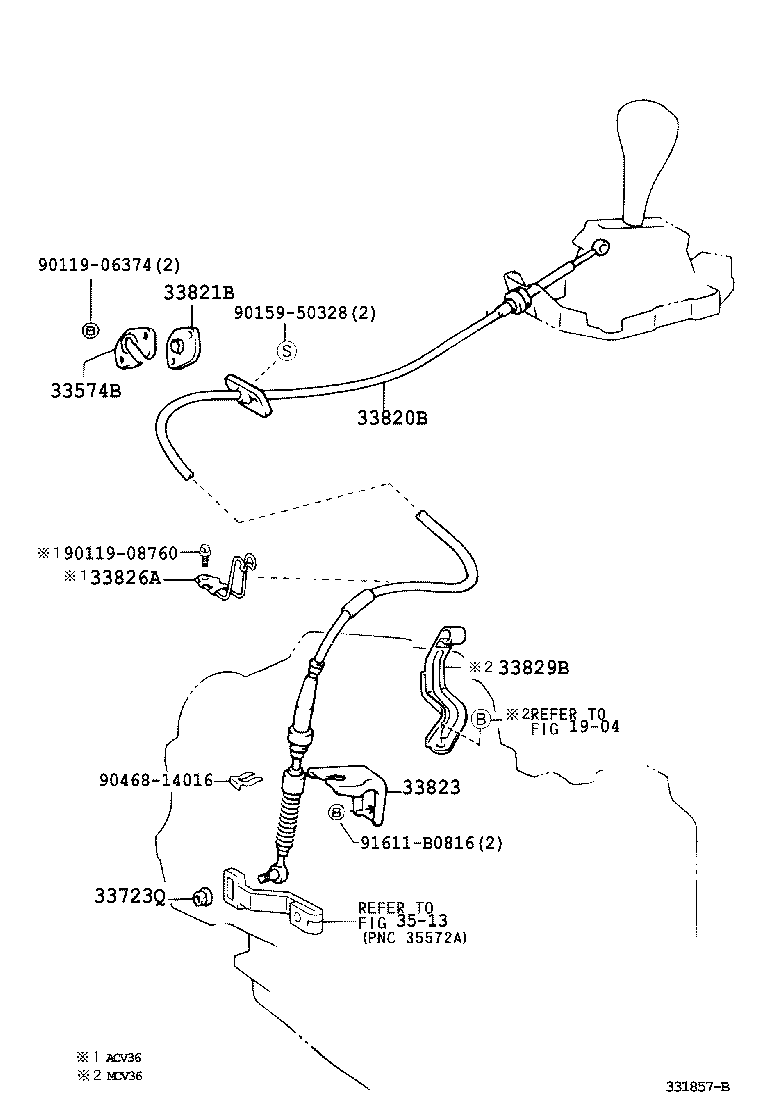 33524-33020 BRACKET, CONTROL LEVER HOUSING SUPPORT (FOR FLOOR SHIFT) product image