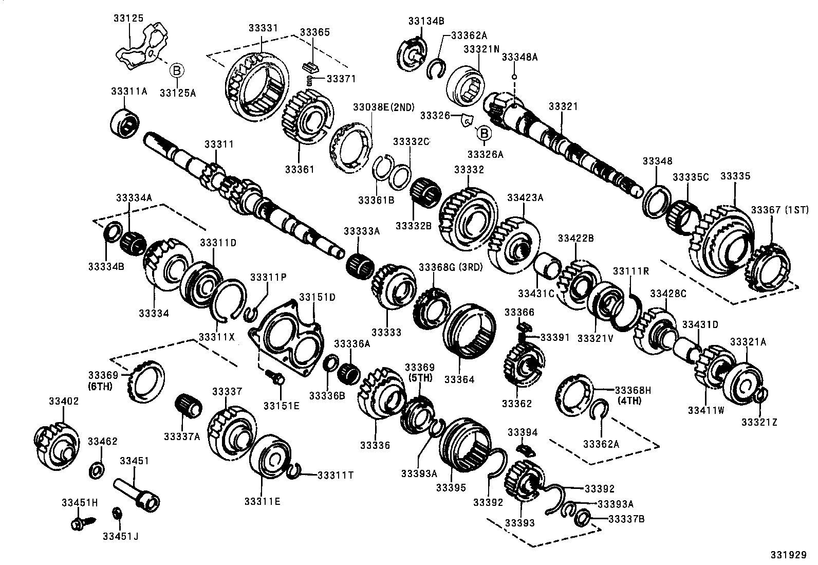 33036-12150 GEAR, 5TH product image