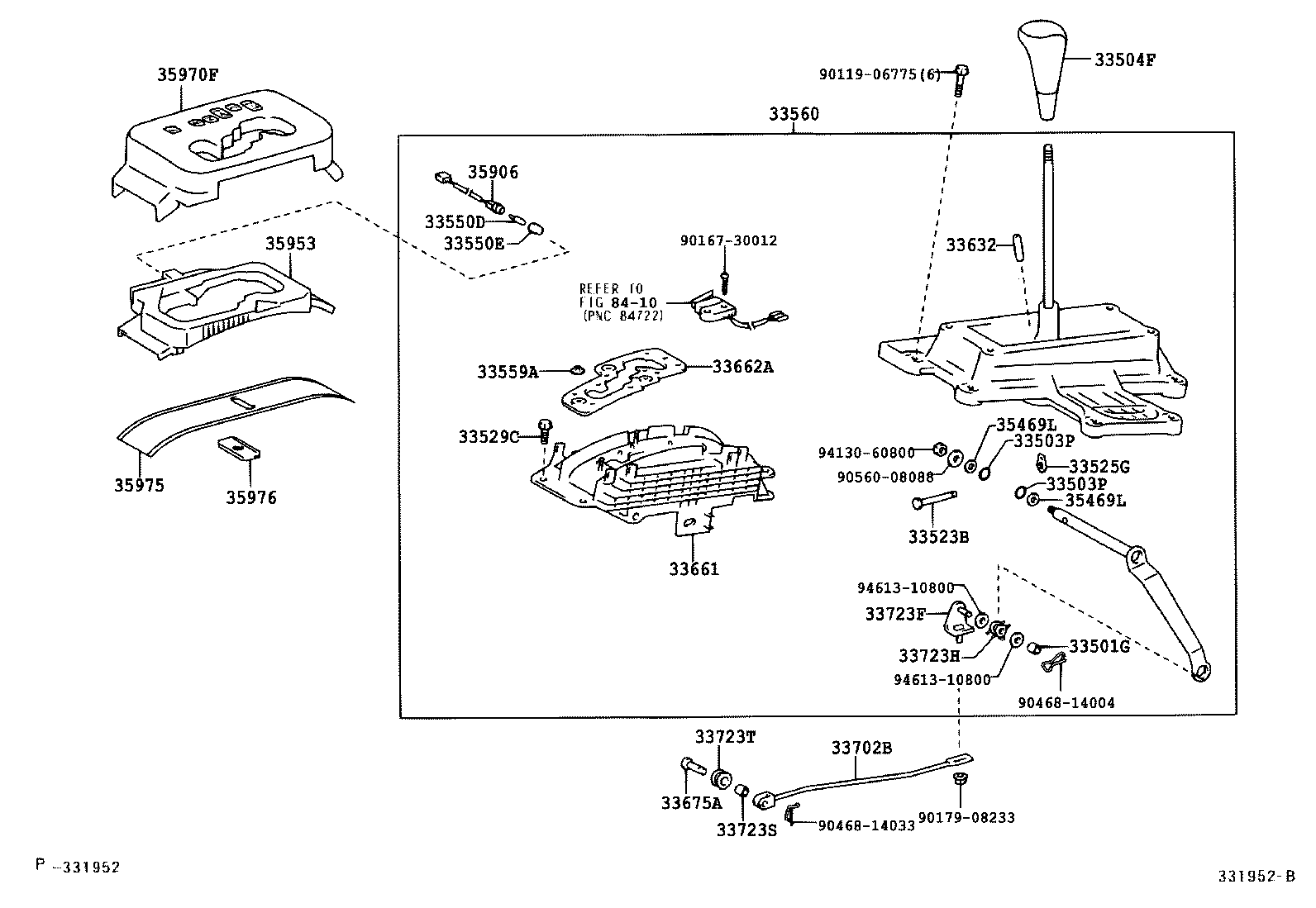 33506-60100 RETAINER SUB-ASSY, CONTROL SHIFT LEVER (FOR FLOOR SHIFT) product image