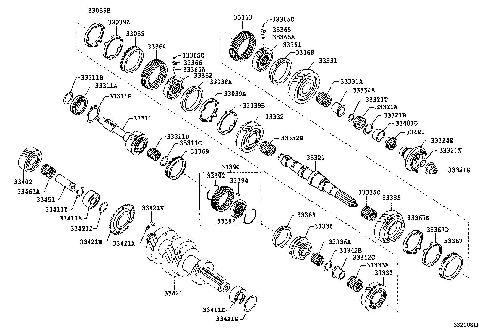 33365-37040 KEY, SYNCHROMESH SHIFTING, NO.1 product image