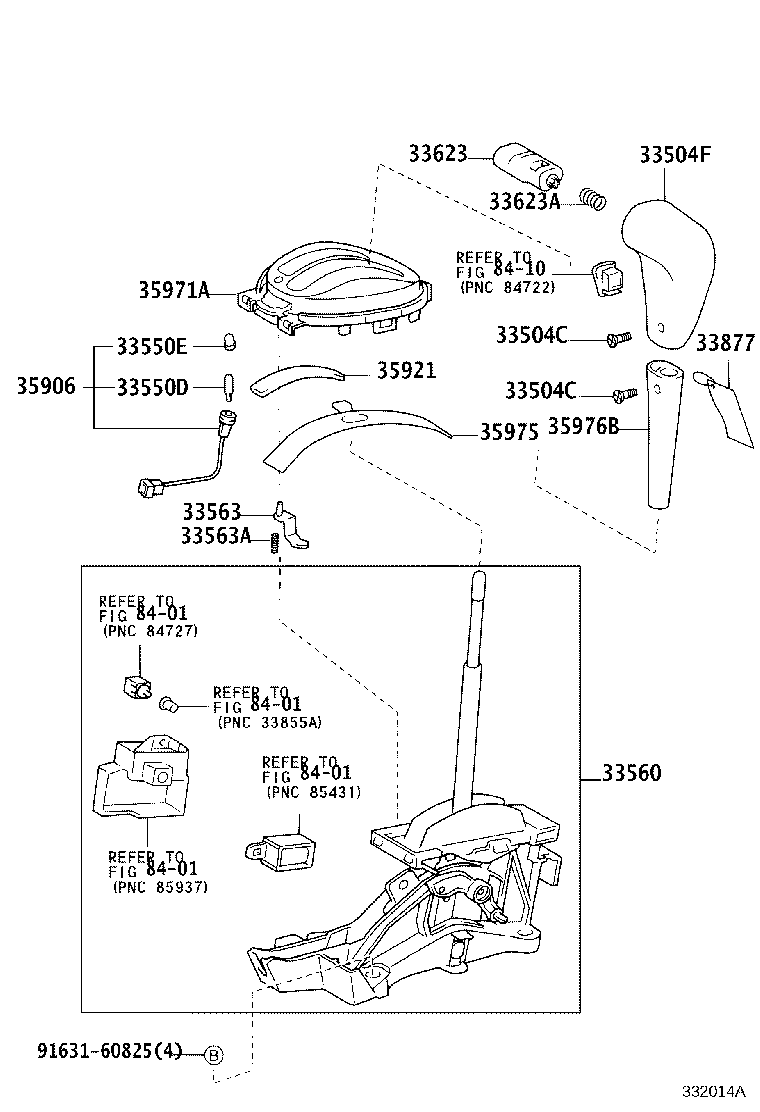 33530-52030 LEVER ASSY, SHIFT (FOR FLOOR SHIFT) product image