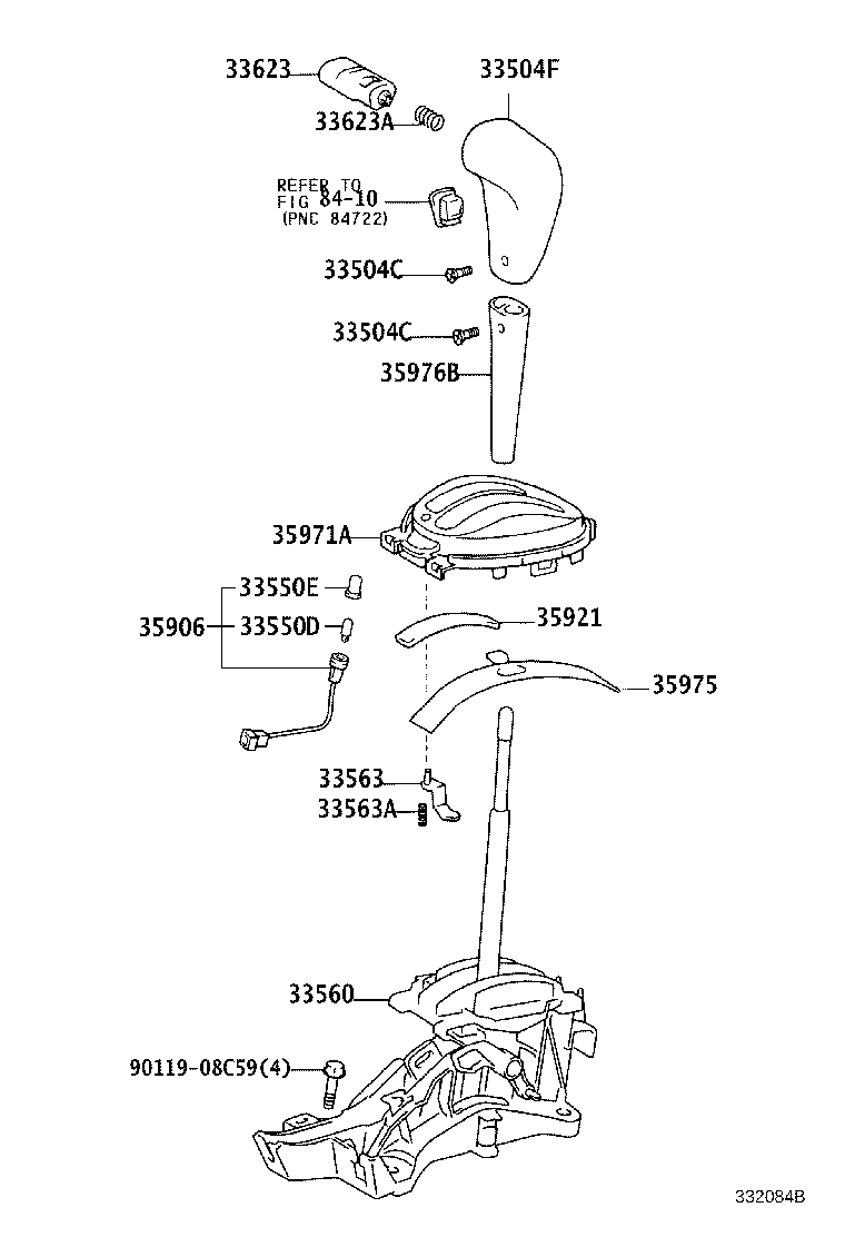 33823-52080 BRACKET, TRANSMISSION CONTROL CABLE, NO.1 product image