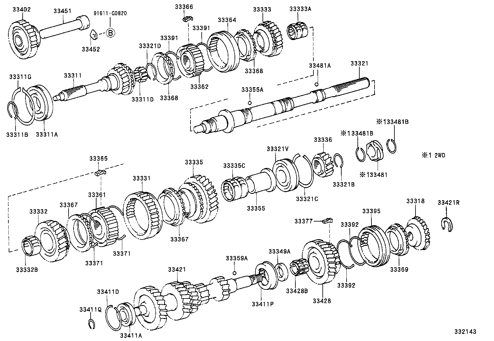 33481-26020 GEAR, SPEEDOMETER DRIVE (MTM) product image