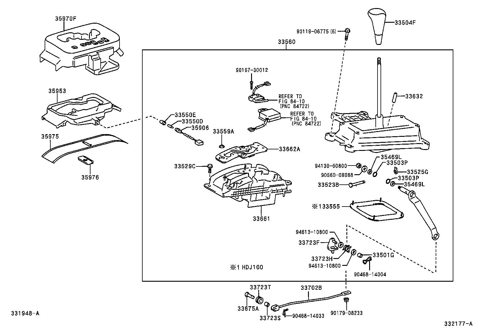 33506-60100 RETAINER SUB-ASSY, CONTROL SHIFT LEVER (FOR FLOOR SHIFT) product image