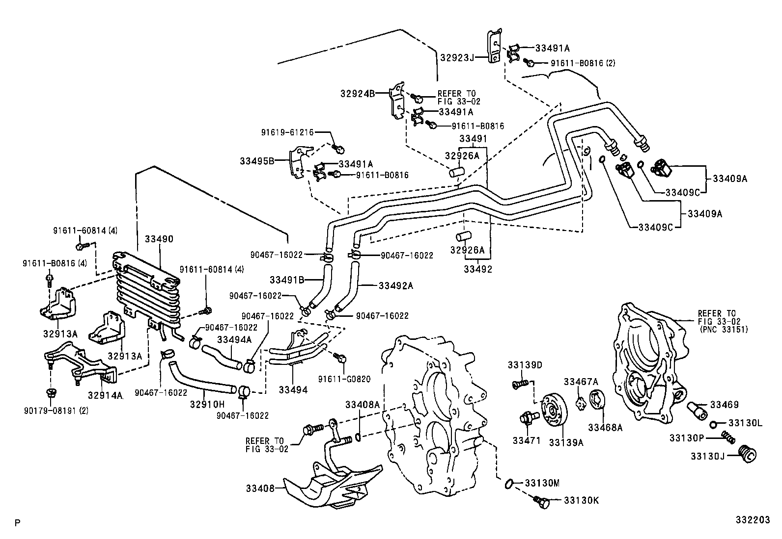 32941-36080 HOSE, NO.1 (FOR MANUAL TRANSMISSION OIL COOLER TUBE) product image