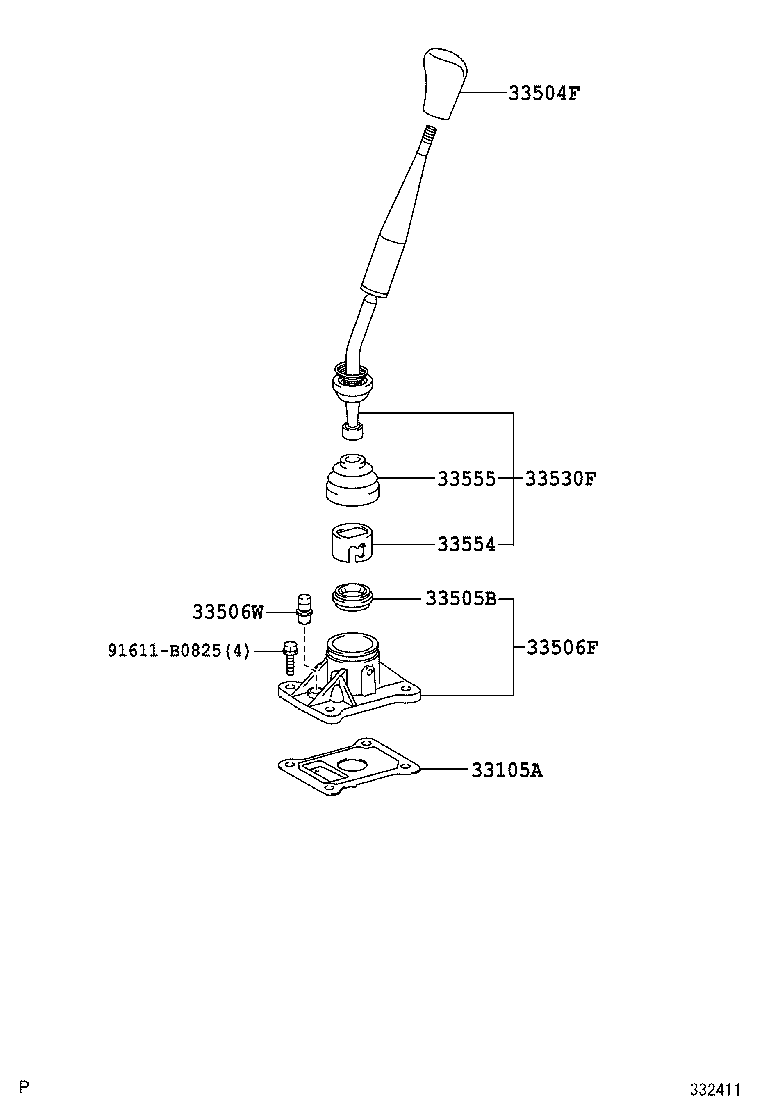33555-04040 BOOT, SHIFT LEVER product image