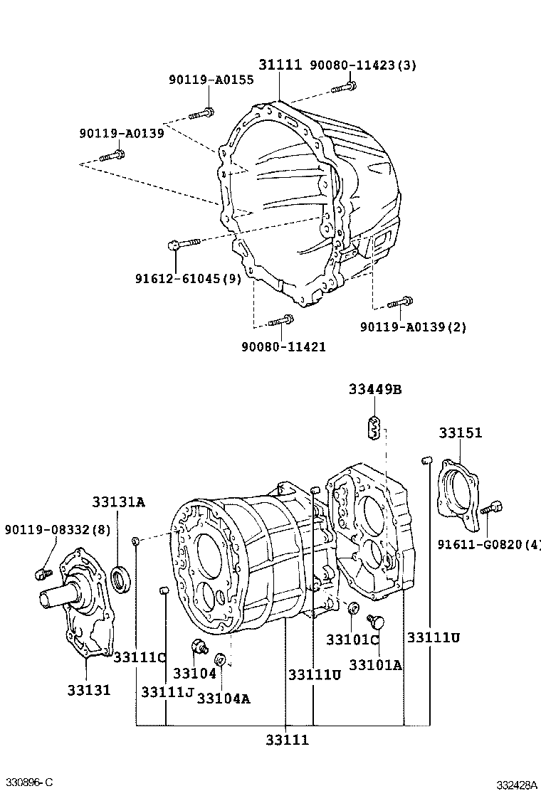 31121-04030 COVER, CLUTCH HOUSING, NO.1 product image