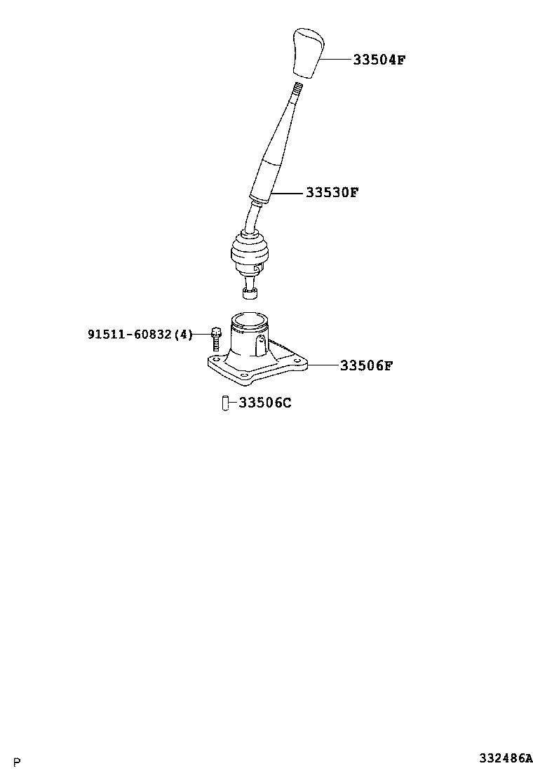 33530-34070 LEVER ASSY, SHIFT (FOR FLOOR SHIFT) product image