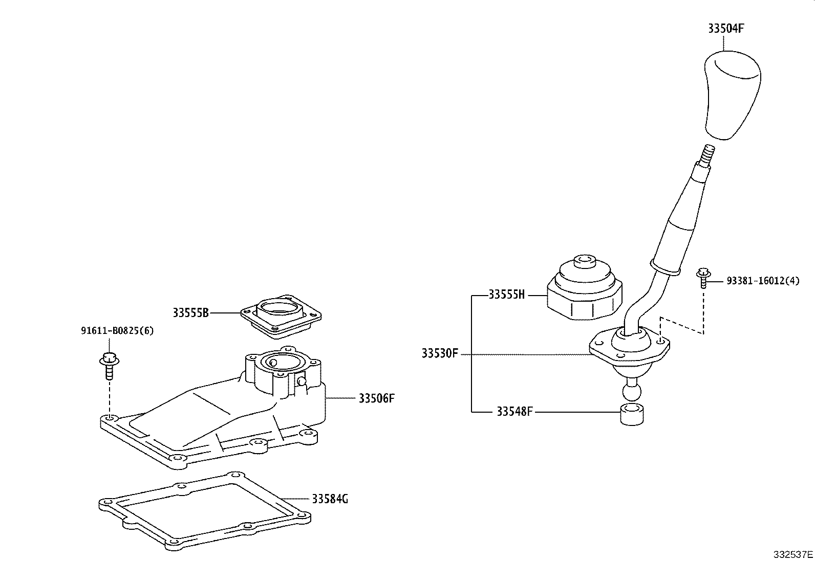 33570-43010 RETAINER SUB-ASSY, CONTROL SHIFT LEVER (FOR FLOOR SHIFT) product image