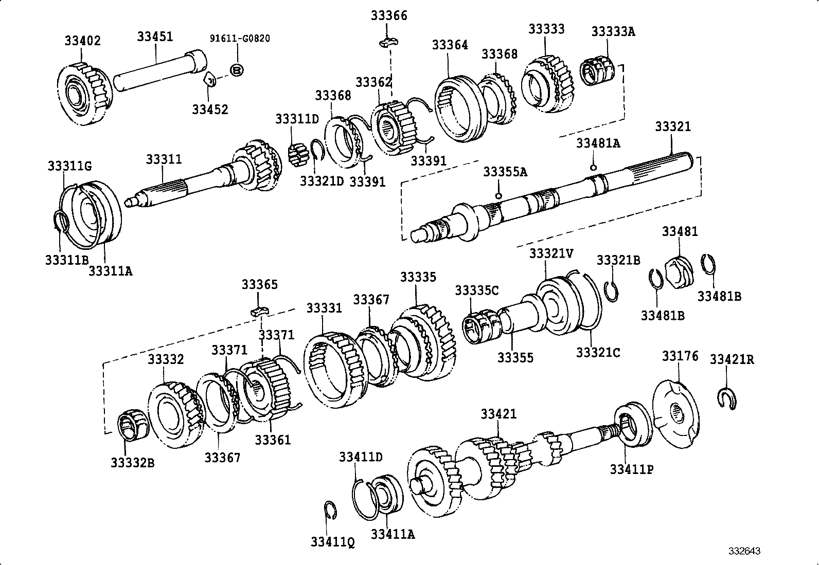 33034-25030 GEAR, 3RD product image