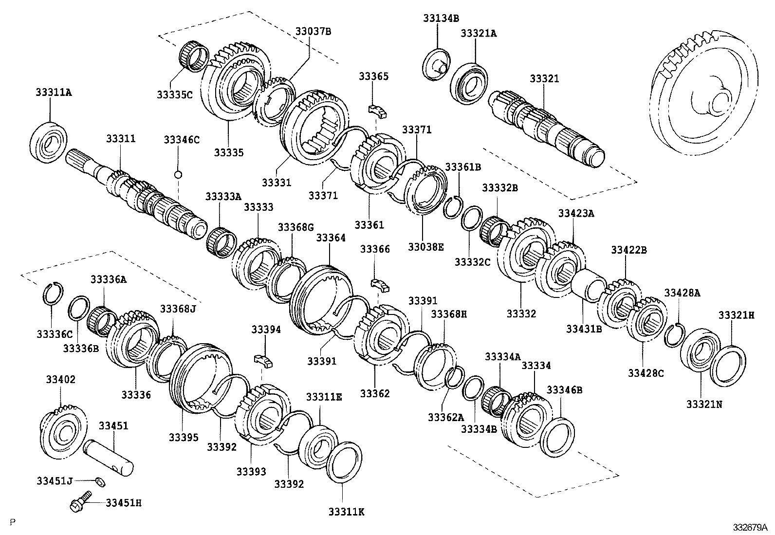 33035-05050 GEAR, 4TH product image