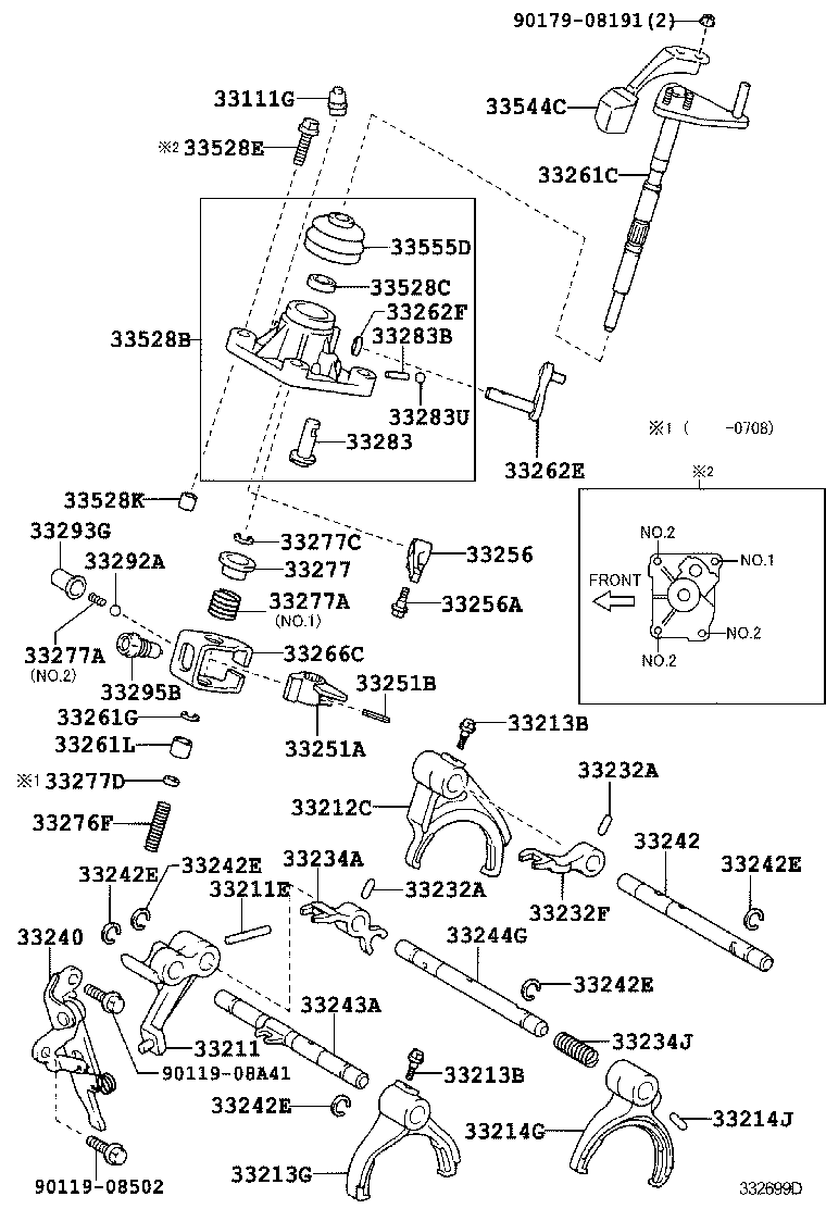 33251-52040 LEVER, SHIFT, INNER NO.1 product image