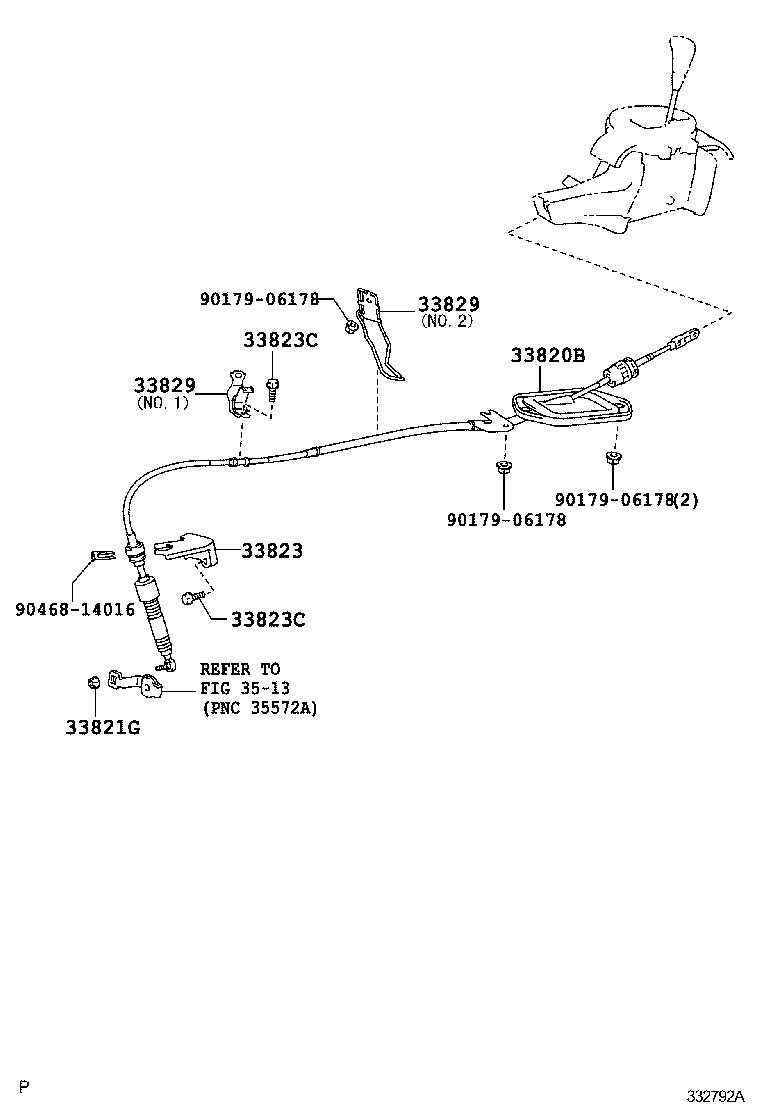 33524-0D070 BRACKET, CONTROL LEVER HOUSING SUPPORT (FOR FLOOR SHIFT) product image