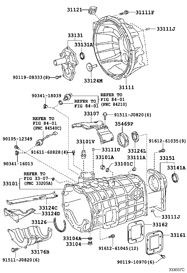 33017-36040 RETAINER, OUTPUT SHAFT REAR BEARING(MTM) product image