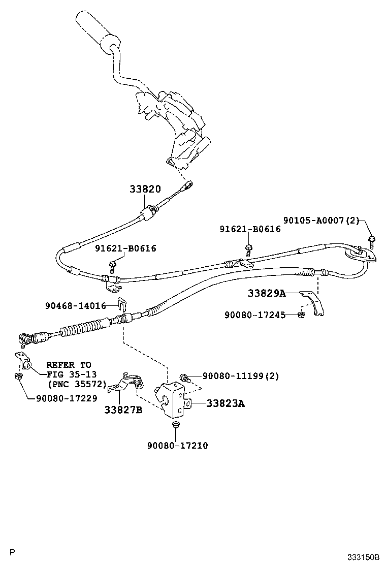 33055-34010 LEVER SUB-ASSY, SHIFT(FOR COLUMN SHIFT) product image