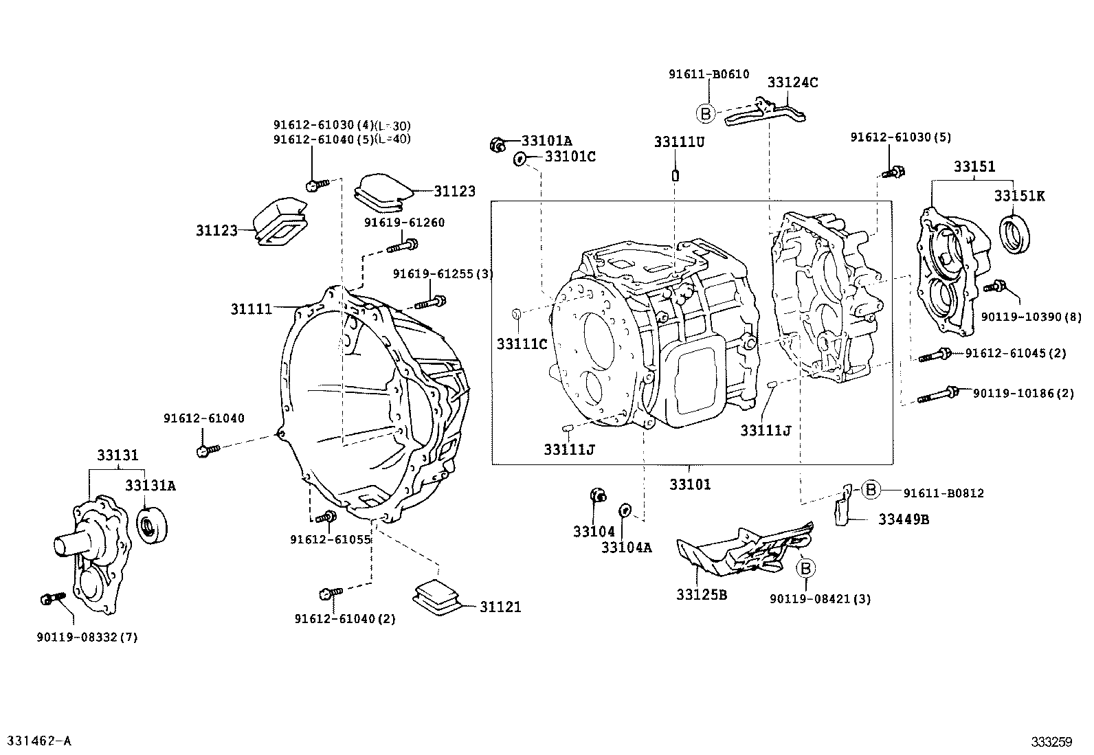 33017-36060 RETAINER, OUTPUT SHAFT REAR BEARING(MTM) product image