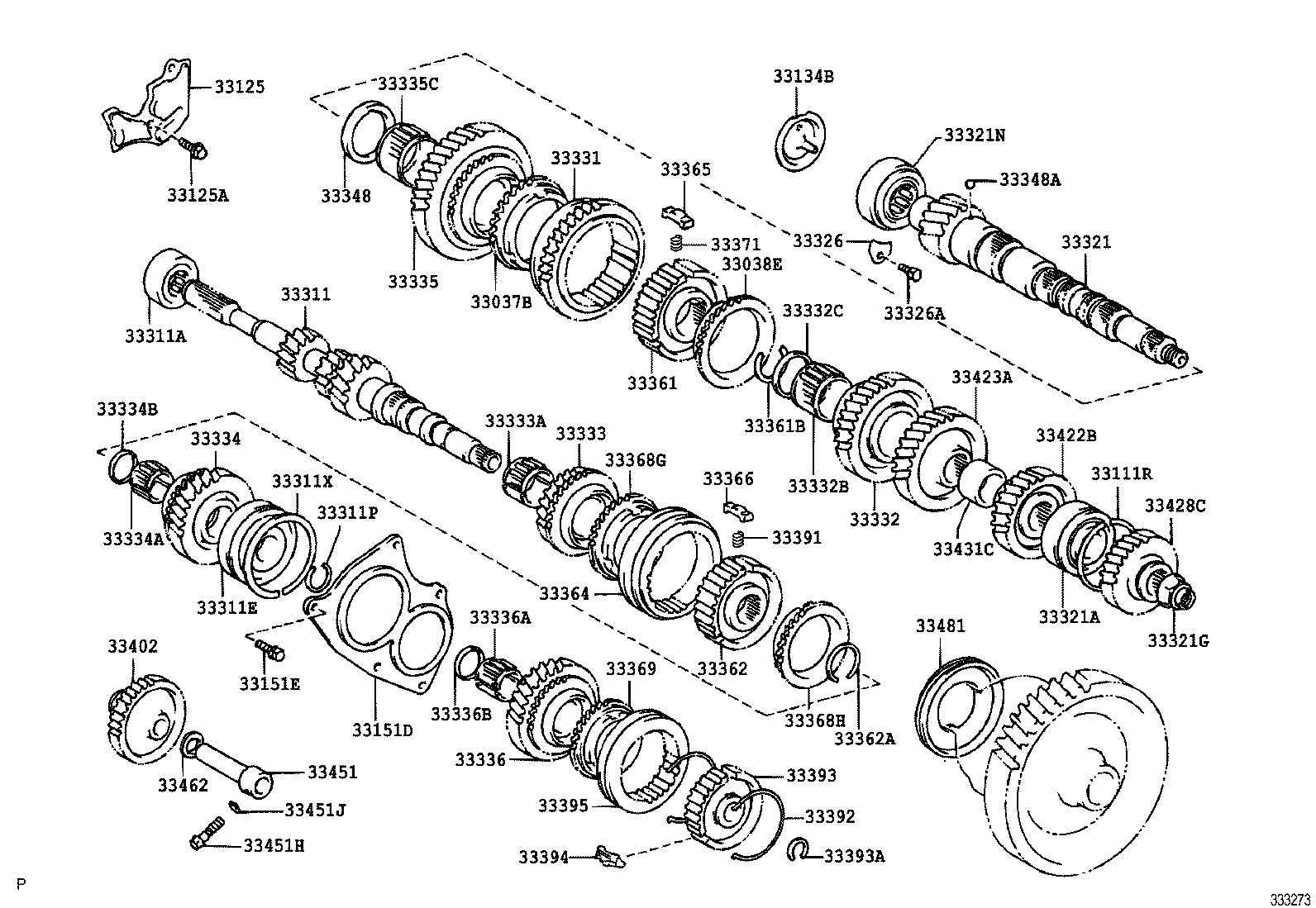 33321-52100 SHAFT, OUTPUT product image