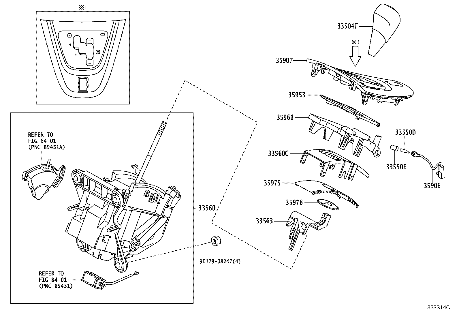 33530-02210 LEVER ASSY, SHIFT (FOR FLOOR SHIFT) product image
