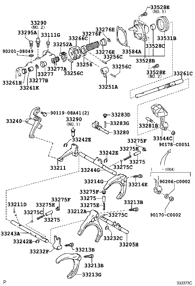 33251-02010 LEVER, SHIFT, INNER NO.1 product image