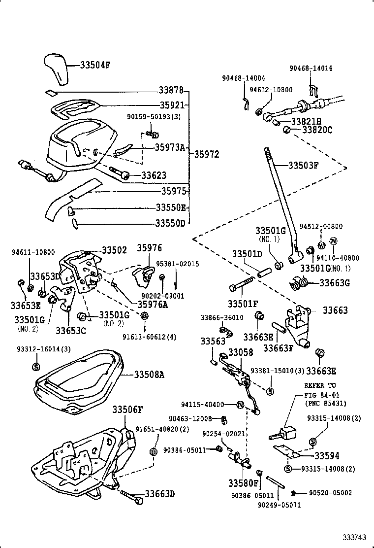 33570-36030 RETAINER SUB-ASSY, CONTROL SHIFT LEVER (FOR FLOOR SHIFT) product image