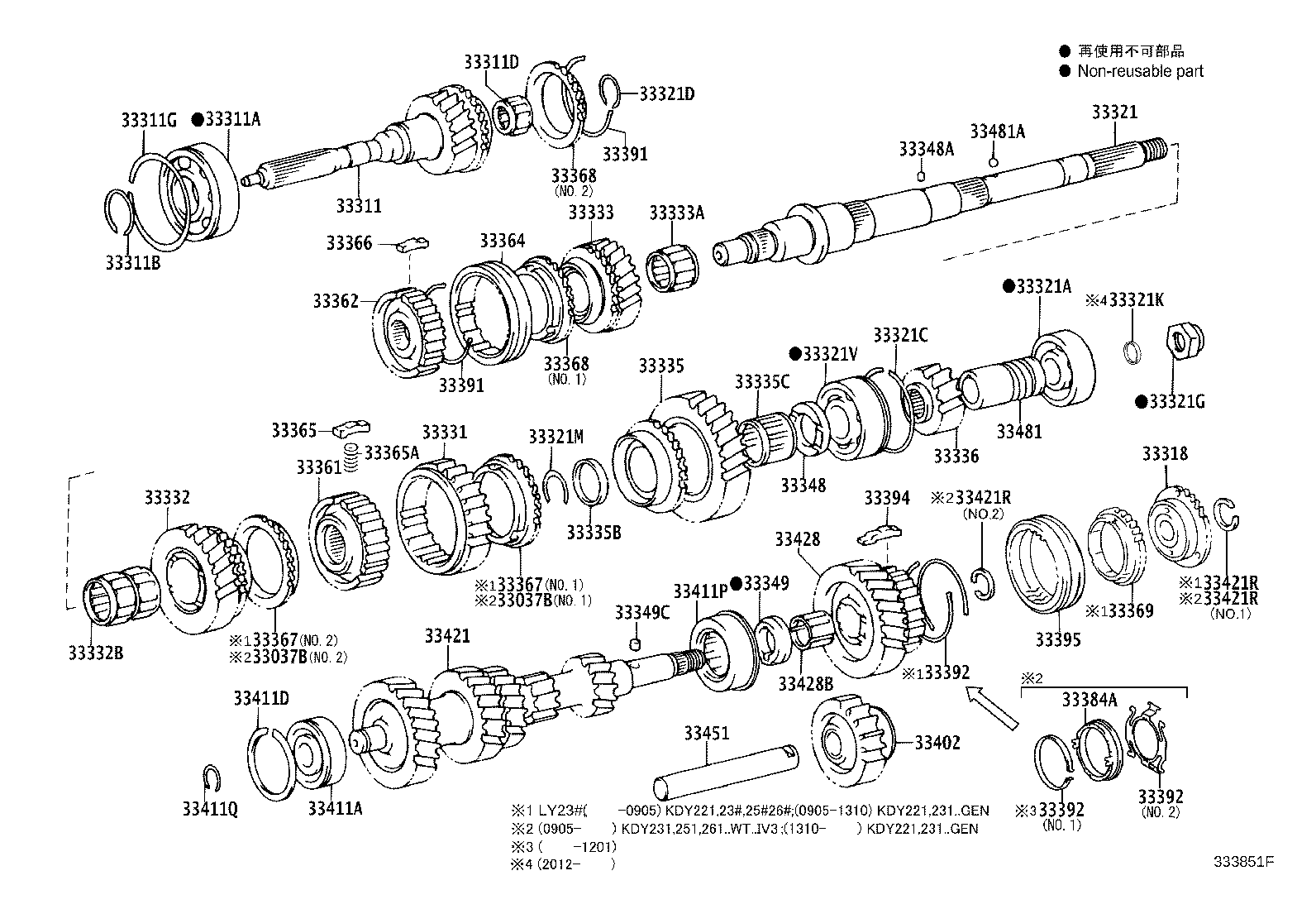 33336-26020 GEAR, 5TH product image