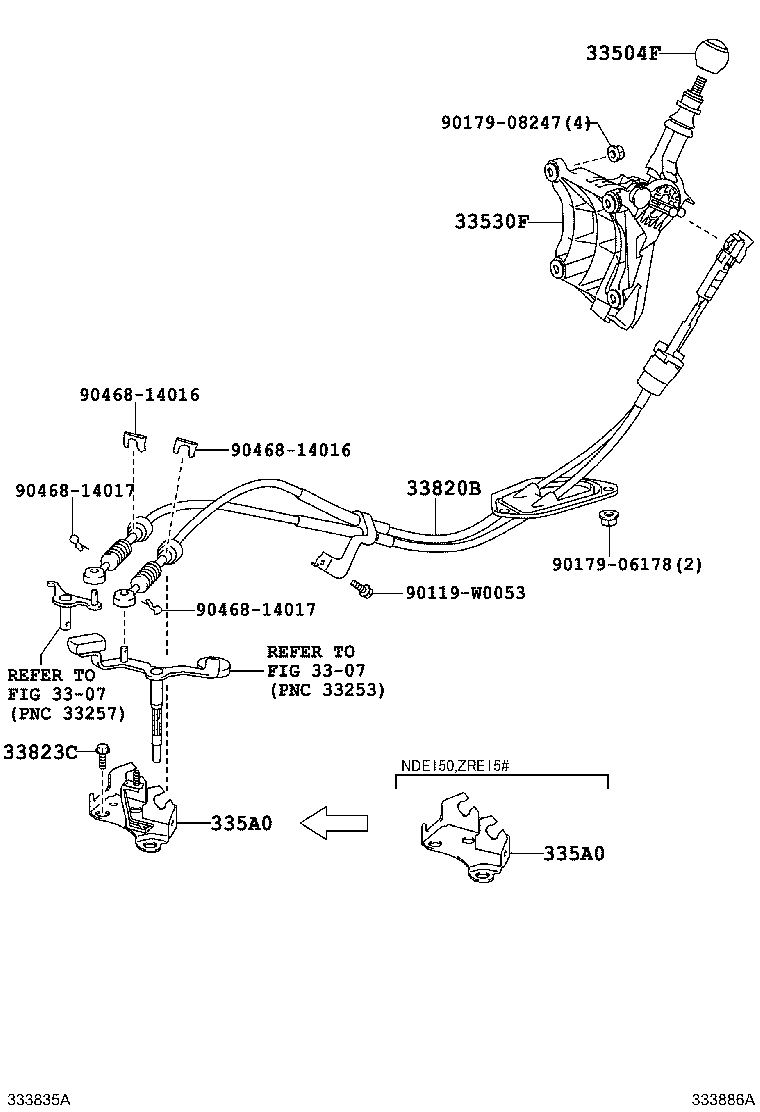 33530-02210 LEVER ASSY, SHIFT (FOR FLOOR SHIFT) product image