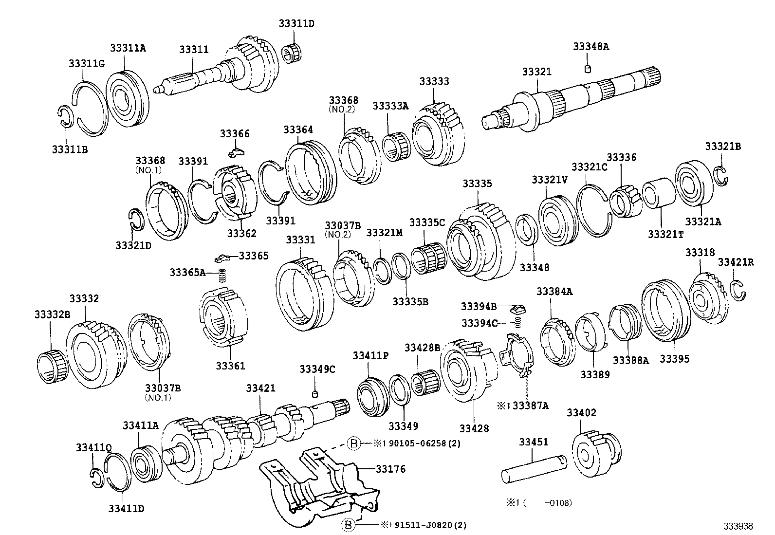33032-60060 GEAR, 1ST product image