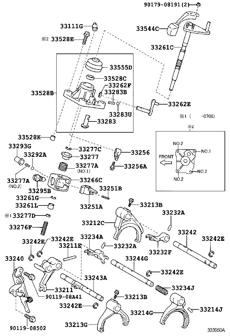 33251-0D010 LEVER, SHIFT, INNER NO.1 product image