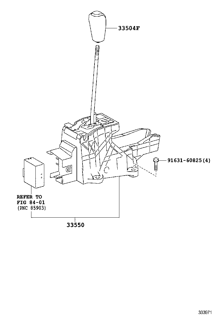 33530-60710 LEVER ASSY, SHIFT (FOR FLOOR SHIFT) product image