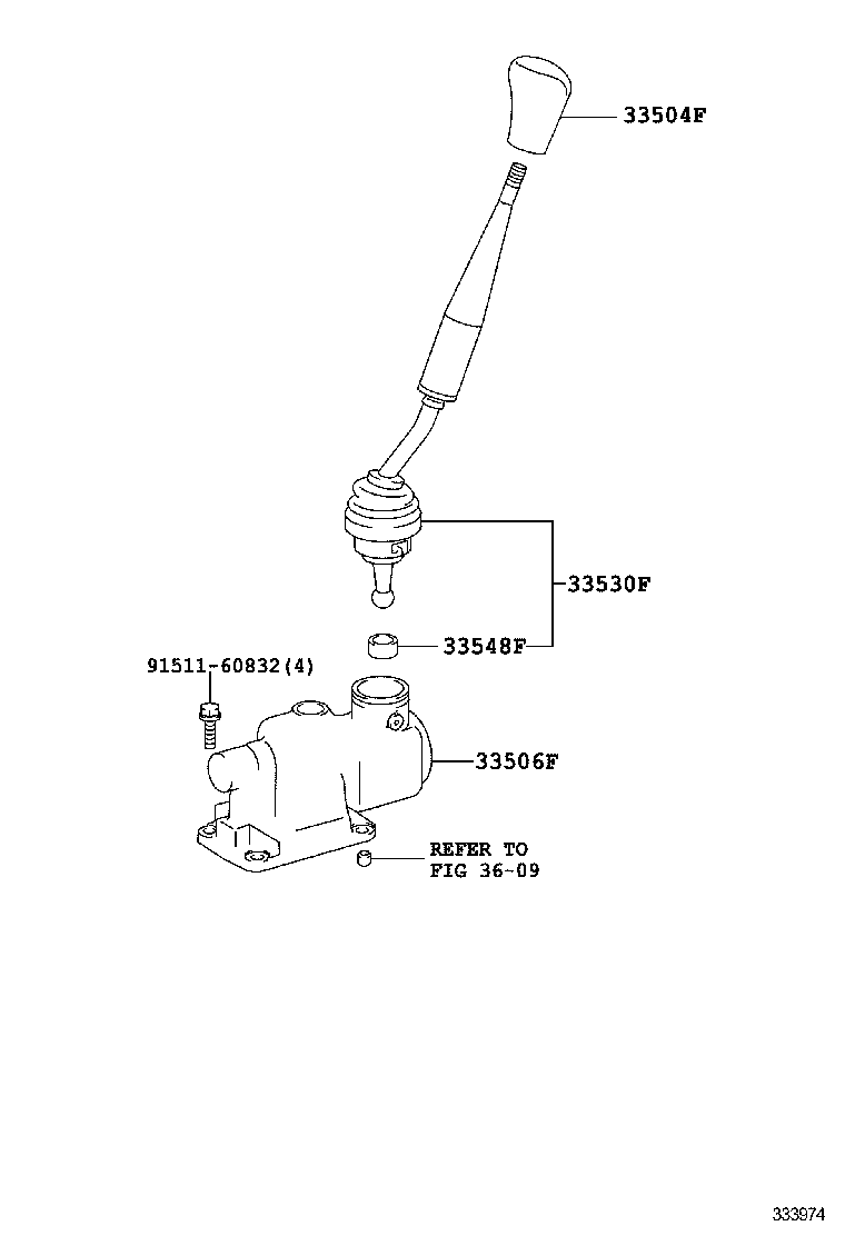 33530-60710 LEVER ASSY, SHIFT (FOR FLOOR SHIFT) product image
