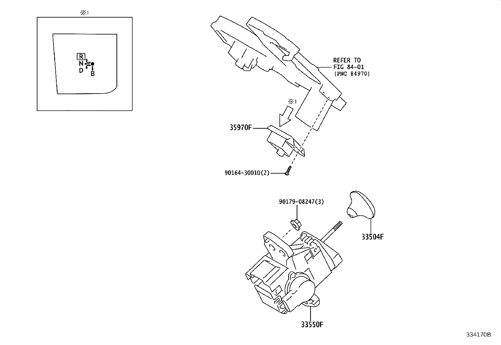 33504-76030 KNOB SUB-ASSY, SHIFT LEVER product image