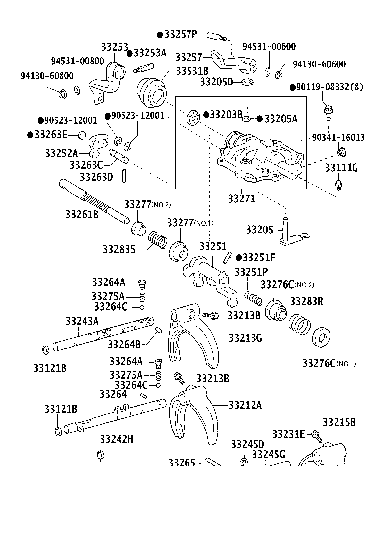 SU002-00934 HOUSING SUB-ASSY, SHIFT LEVER SHAFT product image