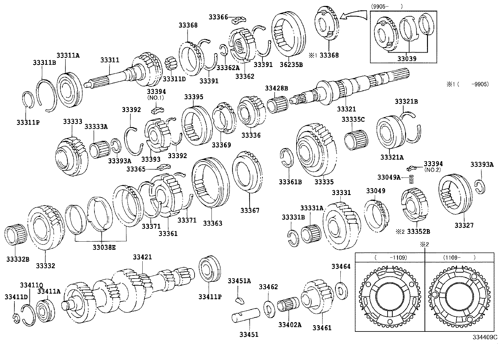 33335-60130 GEAR, 1ST product image