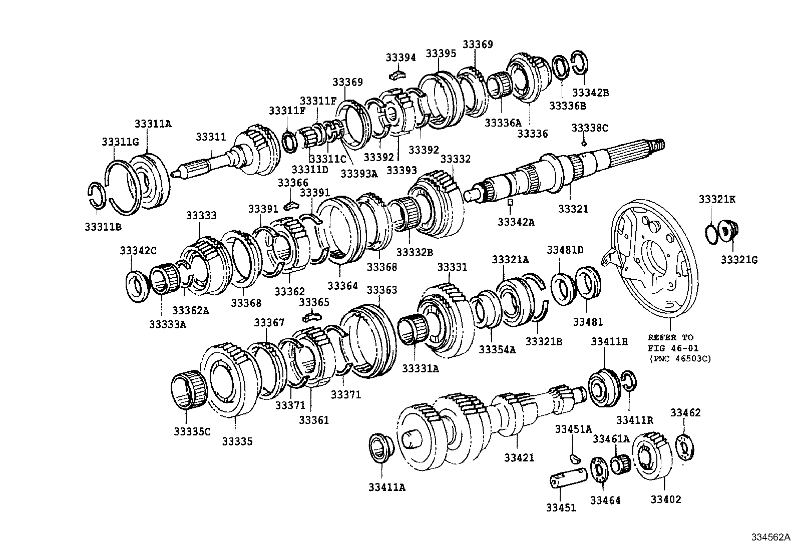 33365-37040 KEY, SYNCHROMESH SHIFTING, NO.1 product image