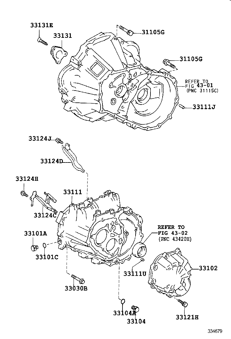 33102-12050 COVER SUB-ASSY, MANUAL TRANSMISSION CASE product image