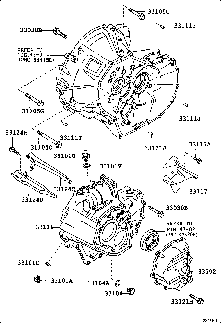 33102-33020 COVER SUB-ASSY, MANUAL TRANSMISSION CASE product image