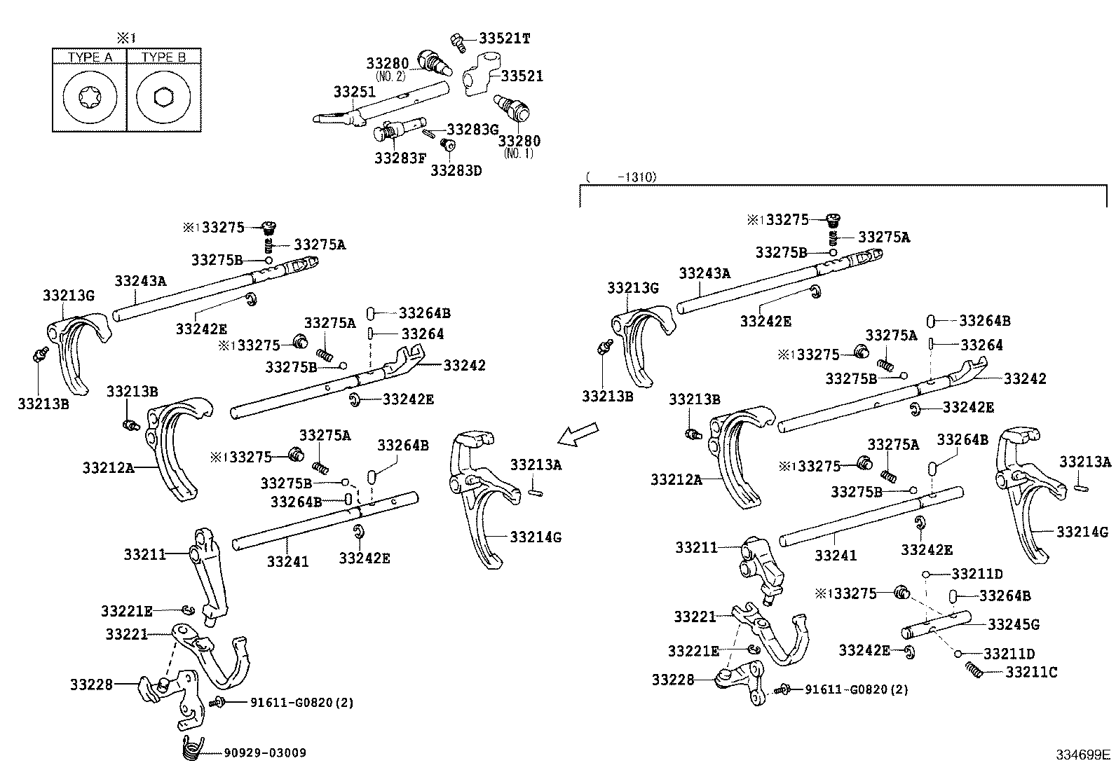 33261-35150 SHAFT, SHIFT & SELECT LEVER product image