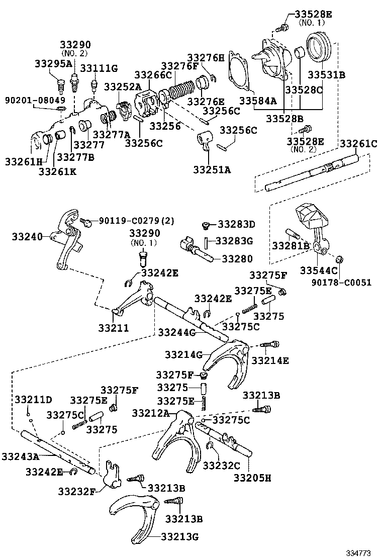 33251-02010 LEVER, SHIFT, INNER NO.1 product image