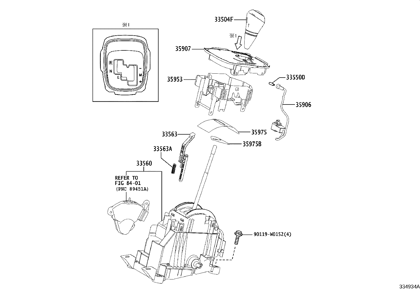 33530-YV010 LEVER ASSY, SHIFT (FOR FLOOR SHIFT) product image