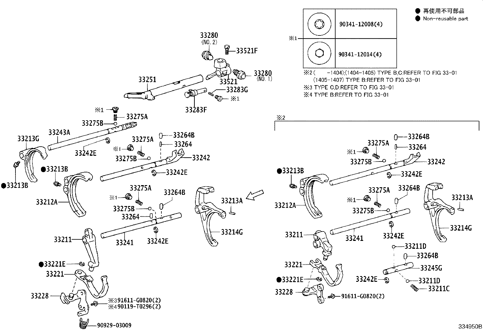 33242-0K110 SHAFT, GEAR SHIFT FORK, NO.1 product image