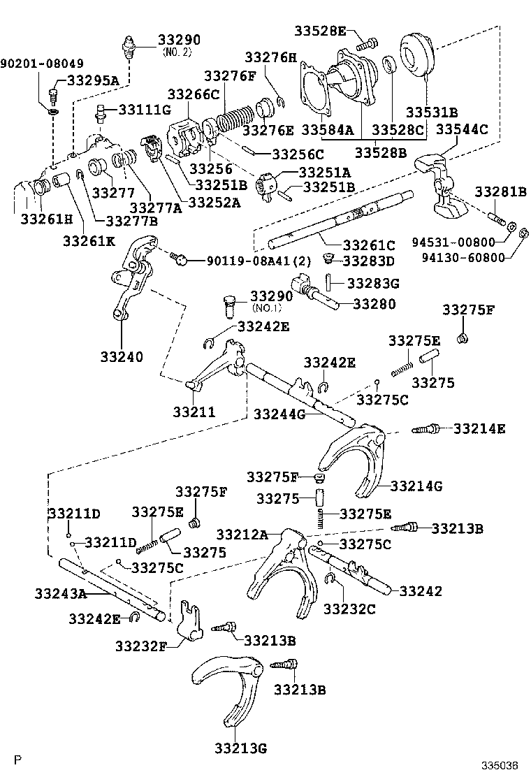33261-52112 SHAFT, SHIFT & SELECT LEVER product image