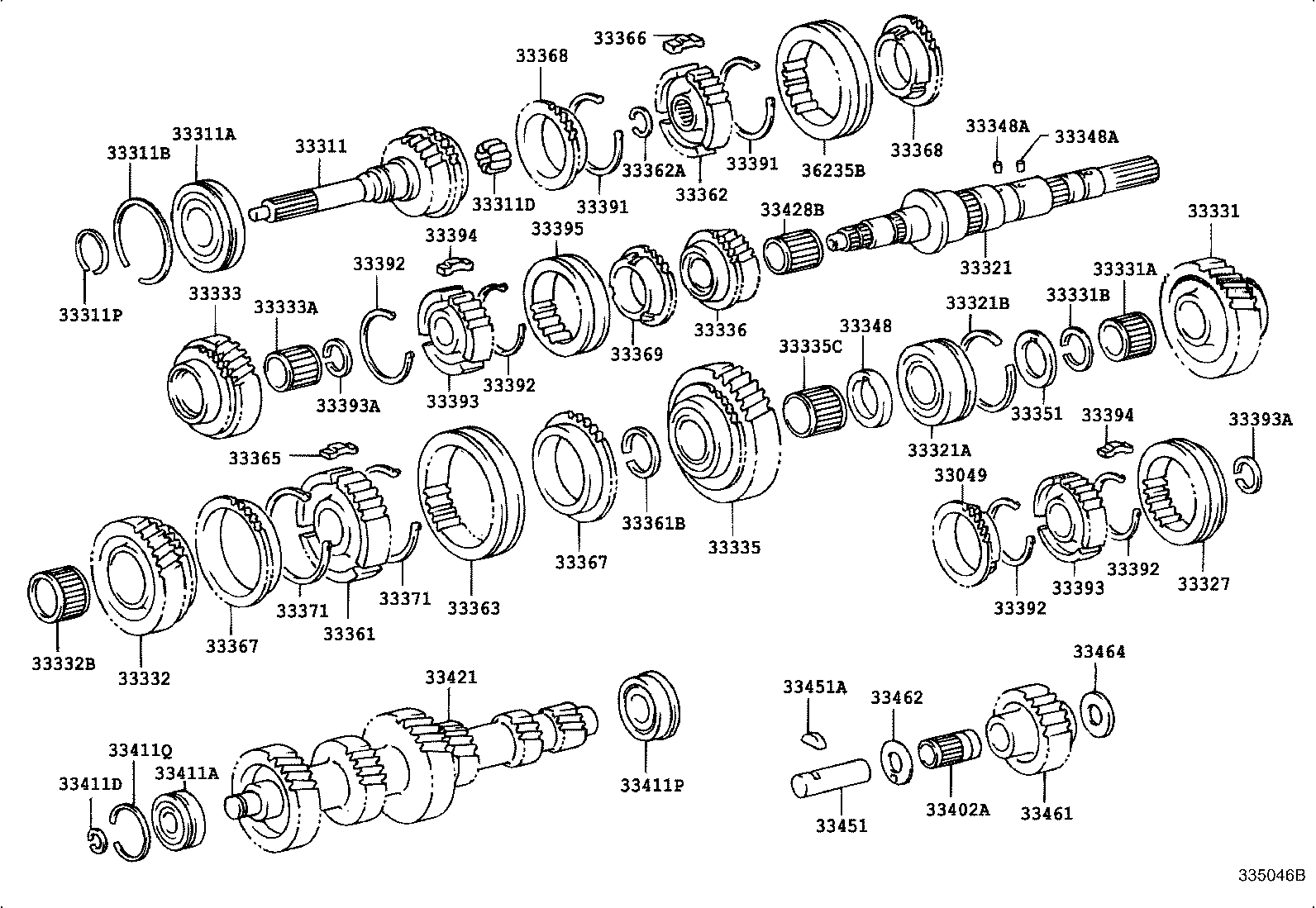 33335-60130 GEAR, 1ST product image