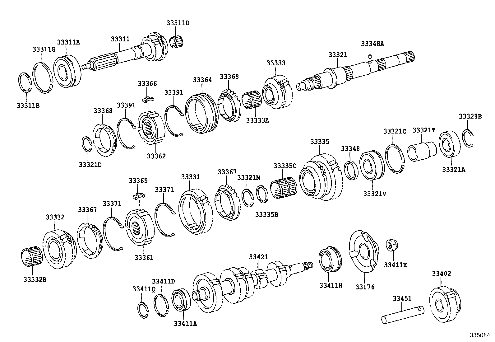 33335-60130 GEAR, 1ST product image