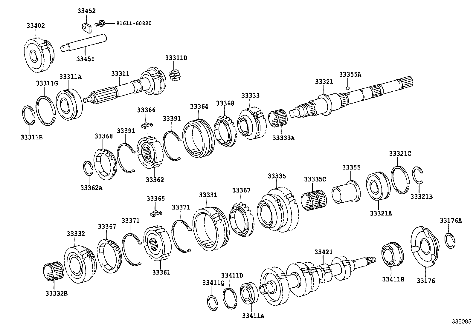 33335-60130 GEAR, 1ST product image